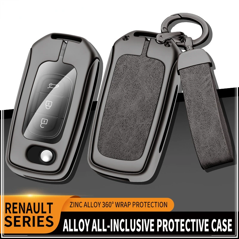 

Alloy Remote Car Key Case Fob Shell Holder For Renault Kadjar Captur Megane Sandero Stepway Logan Clio 5 Arkana 2021 Accessories