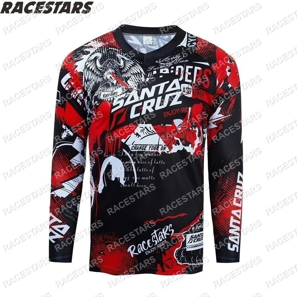 

SANTA CRUZ Downhill Mountain Jersey Motocross Jersey Enduro MOTO MTB Maillot Ciclismo Hombre DH Cycling Jersey Bicycle Bike Wear