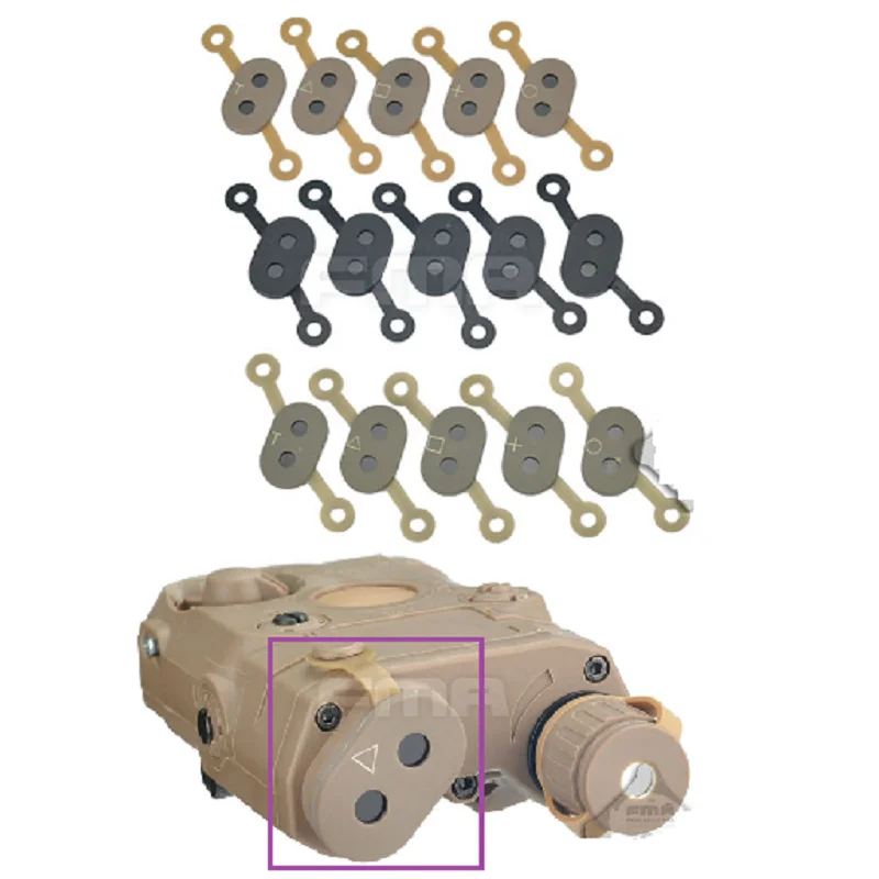 

Outdoor Sports Tactical PEQ Accessories Infrared Glass Replacement Lens With Logo 5 Sets Of （BK DE FG ）TB967