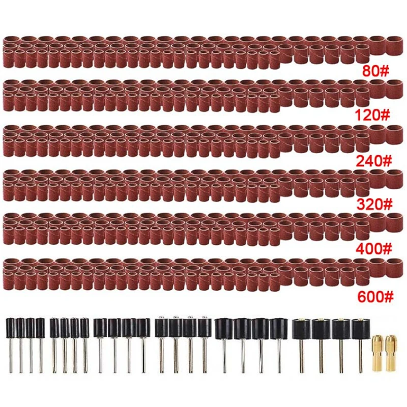 

531Pcs Grinding Drum Set Grit #80 #100 #120 Dremel with Sanding Bands Dremel Tool Accessories for Dremel Rotary Tools