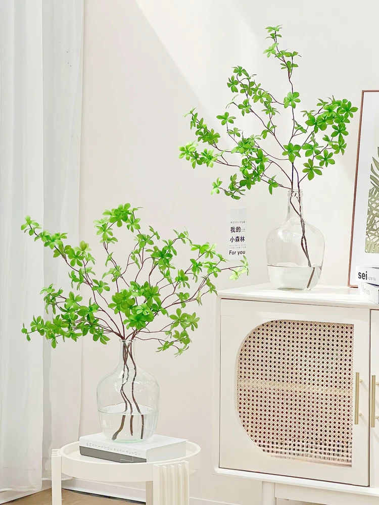 Деревянные подвесные часы Ma Zui поддельные растения для гостиной Цветочная