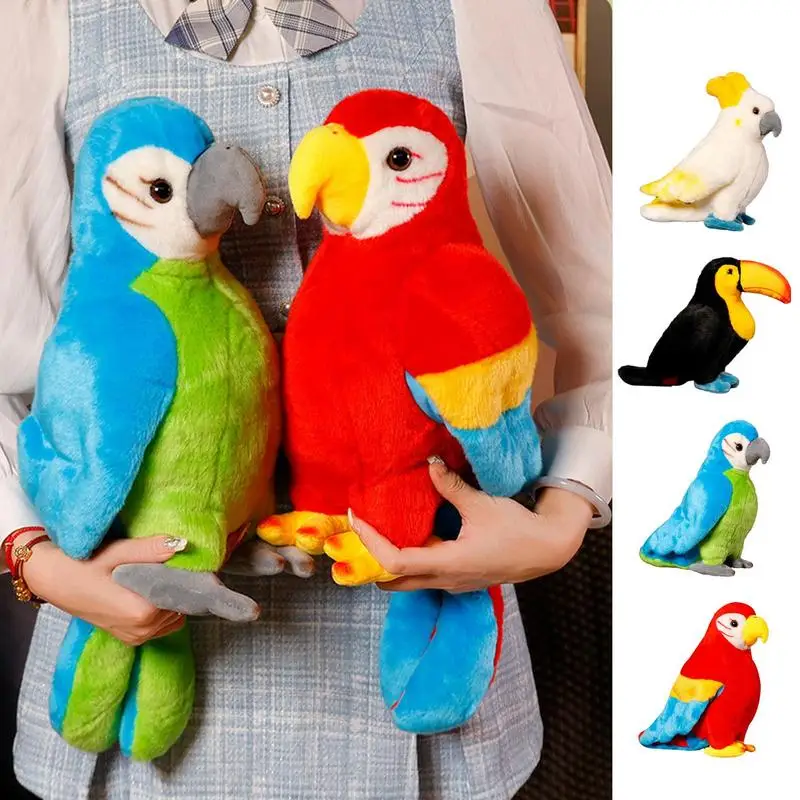 

Попугай мягкие животные плюшевые игрушки красочные животные имитация Мягкая Кукла Детская птица плюшевые игрушки для детей и мальчиков девочек