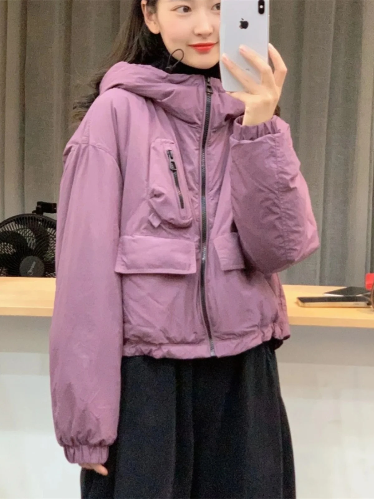 2024 Winter New Women Casual Hood Warm Loose Younger Fashion Short Down jacket