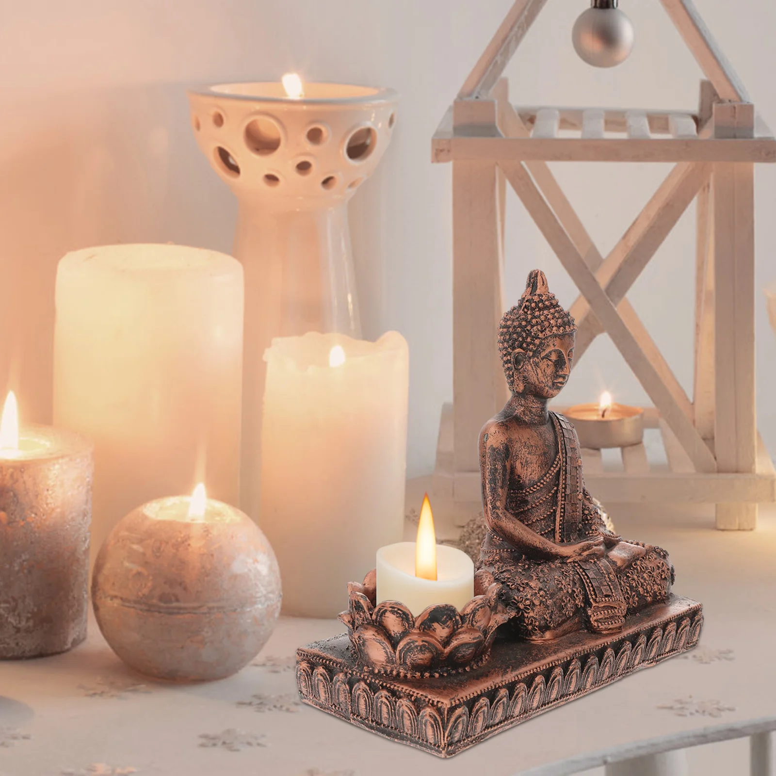 

Decor Resin Candle Holder Multipurpose Desktop Statue Home Decor