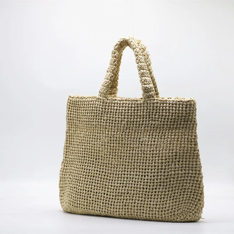 

Летние сумки через плечо для женщин, вместительная Соломенная Сумка-тоут, пляжные роскошные дизайнерские сумки, женские трендовые женские ...