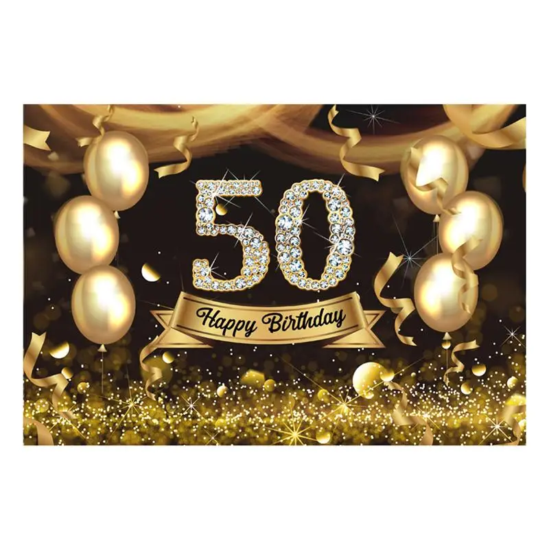 

1pc Backdrop Fashion 50th Birthday Balloon Beautiful Diamond Photo Prop