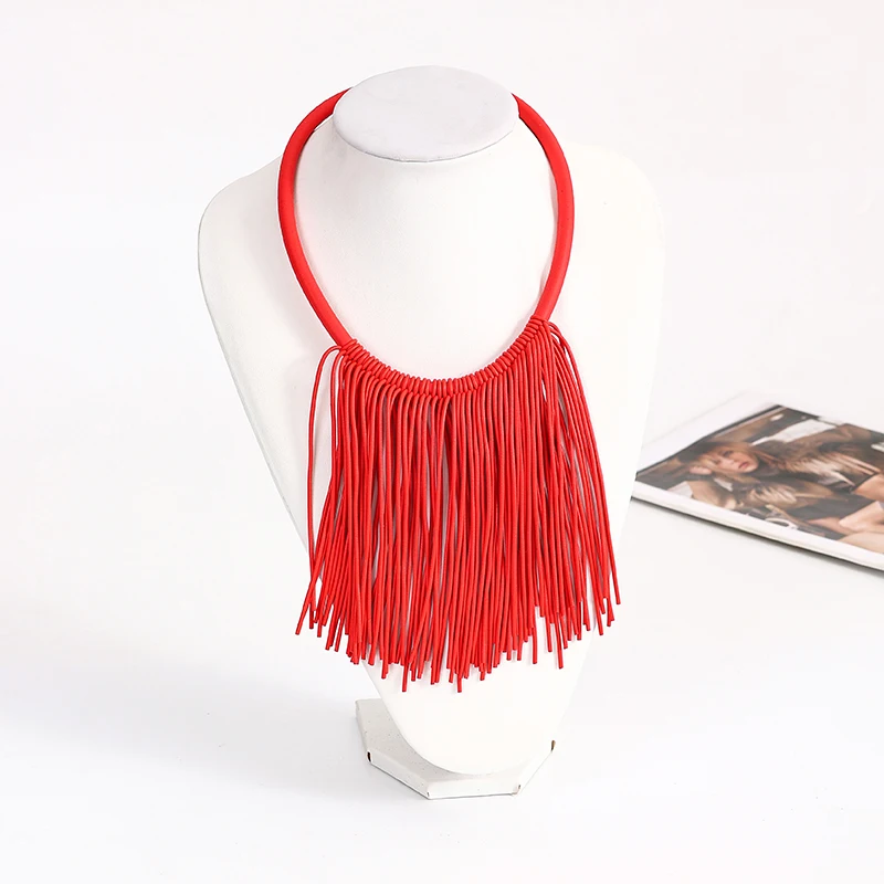 New Designer Handmade Punk Style Chokers Necklaces Silicone Rubber Unisex Torques Popular Clothes Accessories Unique Necklaces