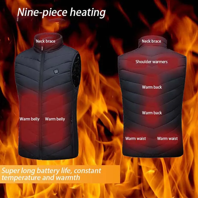 Зимняя мужская жилетка с подогревом