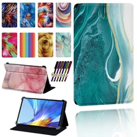 case for huawei matepad 10 410 8pro 10 8matepad t8honor v6 tablet leather foldable protective cover watercolor pattern