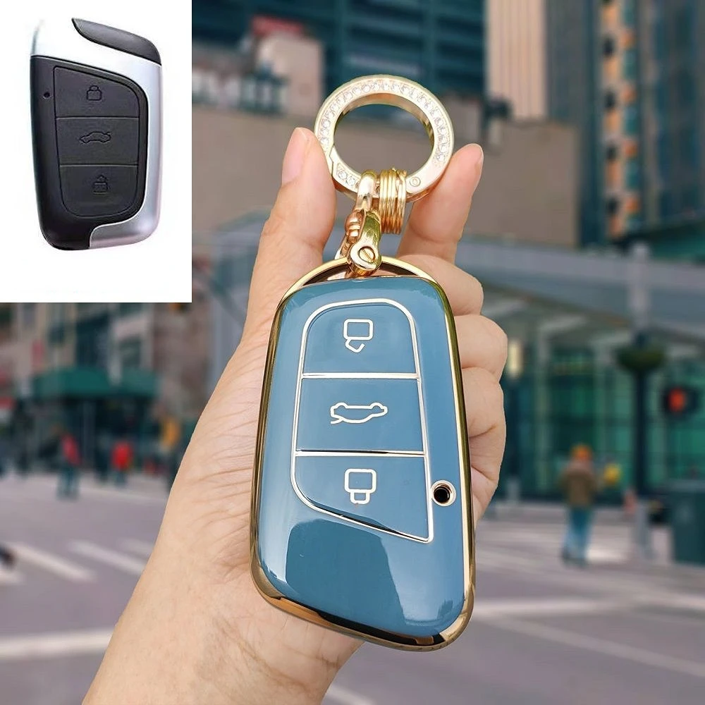 

TPU Car Key Case Cover For Chery Tiggo E EQ1 2019 2022 Remote Protect Shell Fob Skin Holder Bag Keychain Accessories Car Styling