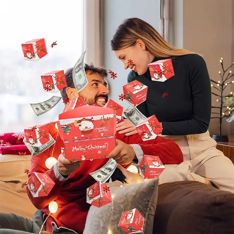 Взрывная всплывающая подарочная коробка для денег-сюрприза креативная