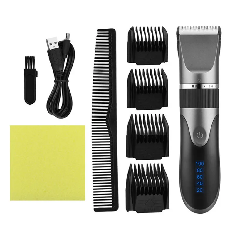 

0.8-2.0mm Adjustable Speed Hair Clipper Electric Hair Trimmer Haircut Men's Ceramic Blade Razor Clipper Barber Haircut Machine