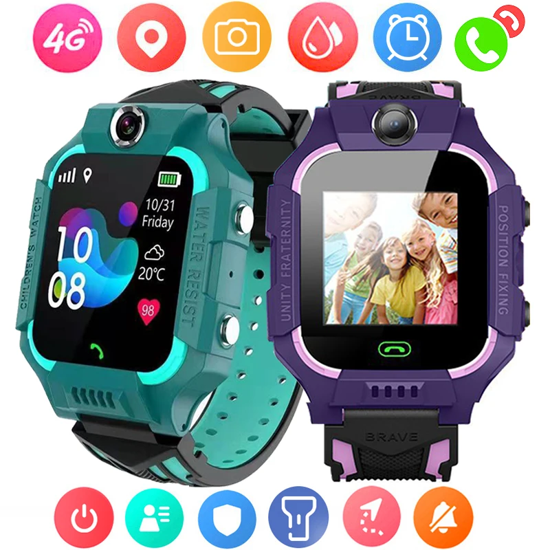 4G Smart Watch Kids Waterproof Watch HD Voice Call GPS Camera Smartwatch for Children GPS Location for Students Boys Girls Watch