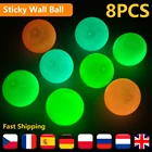 Липкие настенные шарики, светящиеся шарики, светящиеся шарики, липкие шарики для снятия стресса, веселые игрушки для детей, подарок на Новый год