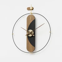 wooden large wall clock luxury creative nordic silent clock mechanism modern design reloj de pared wall art decor living room