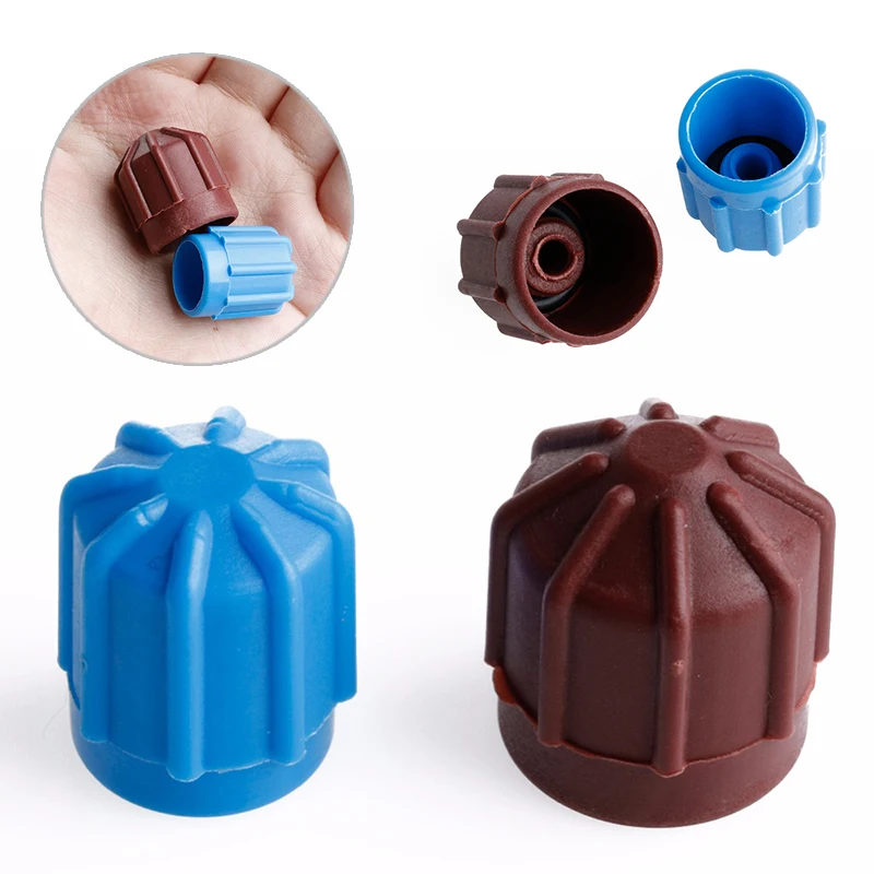 

1 Pair Air conditioning valve core set Dust Cover R134a Plastic Durable
