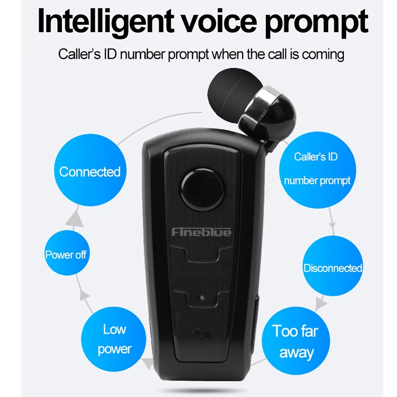 Новая Оригинальная Беспроводная Bluetooth-гарнитура Fineblue F910 V5.1 с вибрирующим