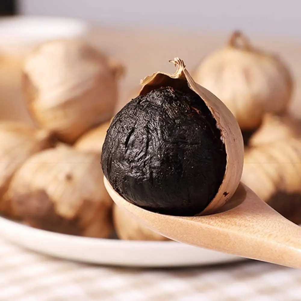 

Organic Black Garlic 500g Aged for Full 90 Days Whole Fermented Black Garlic Enhance Immunity Promote Blood Circulation