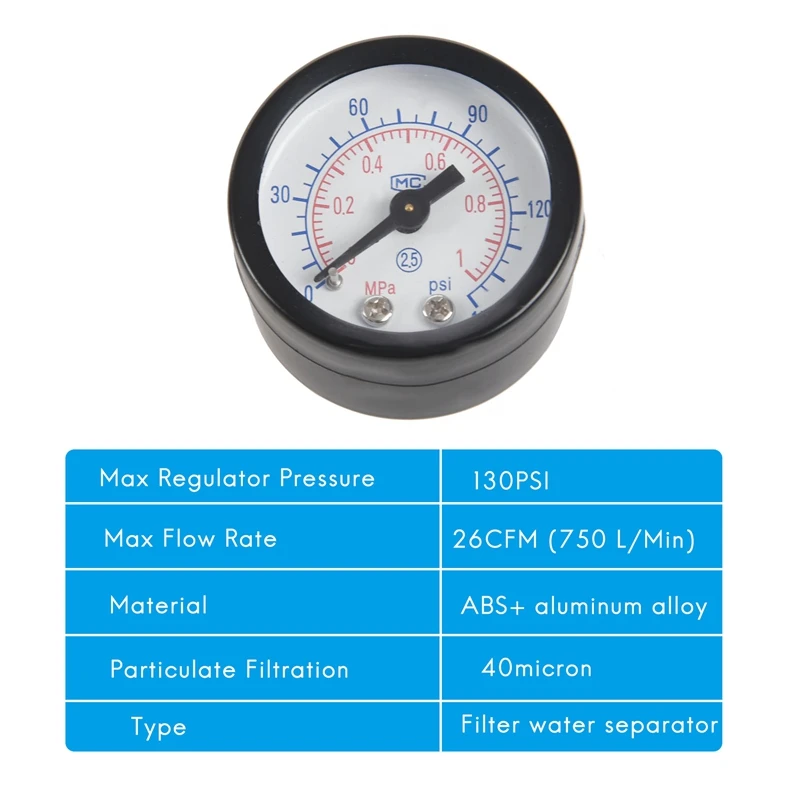 1/4 фильтр воздушного компрессора сепаратор воды ловушка набор инструментов с
