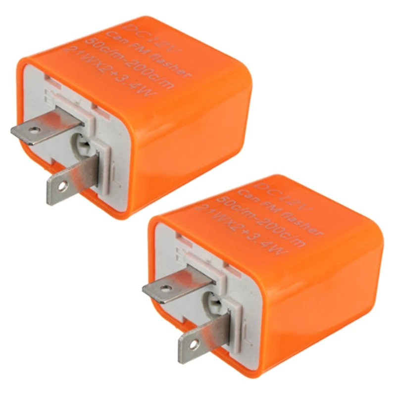 

2X 2 Pin Motorcycle Speed Adjustable LED Turn Signal Indicator Flasher Relay 12V