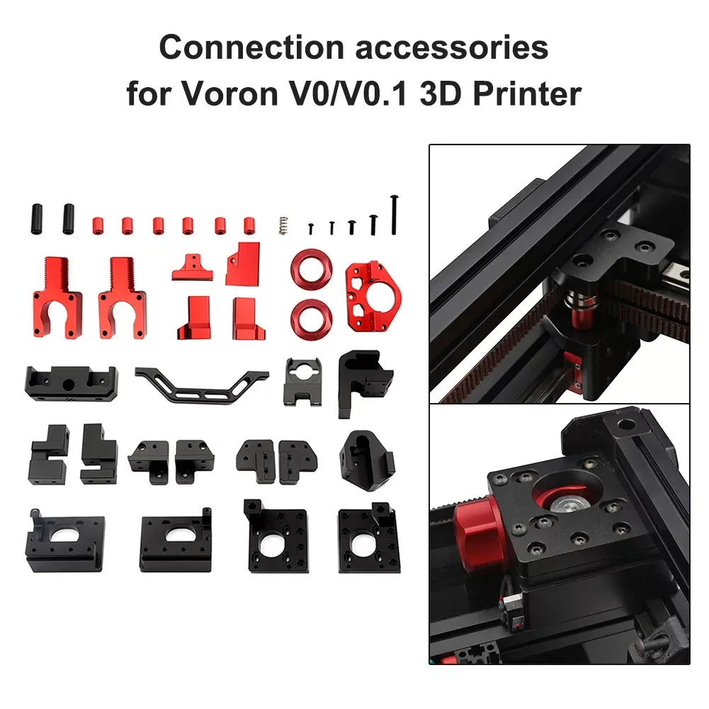 

1 Set 3D Printer Mount Frame Kit CNC Machined Metal Printed Parts for Voron V 0.1 Accessories Frame Kit