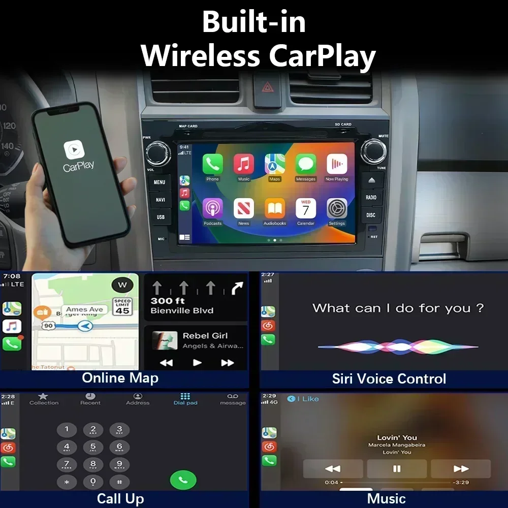 Фото Автомобильный радиоприемник CHSTEK Carplay Android Auto для Honda CR-V 3 RE 2006-2012 CRV Мультимедийный плеер Bluetooth-навигация WIFI GPS Стерео №4