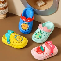 baby cartoon fruits print sandals hole shoes summer beach anti slippery mules kids unisex flat with slippers garden shoes