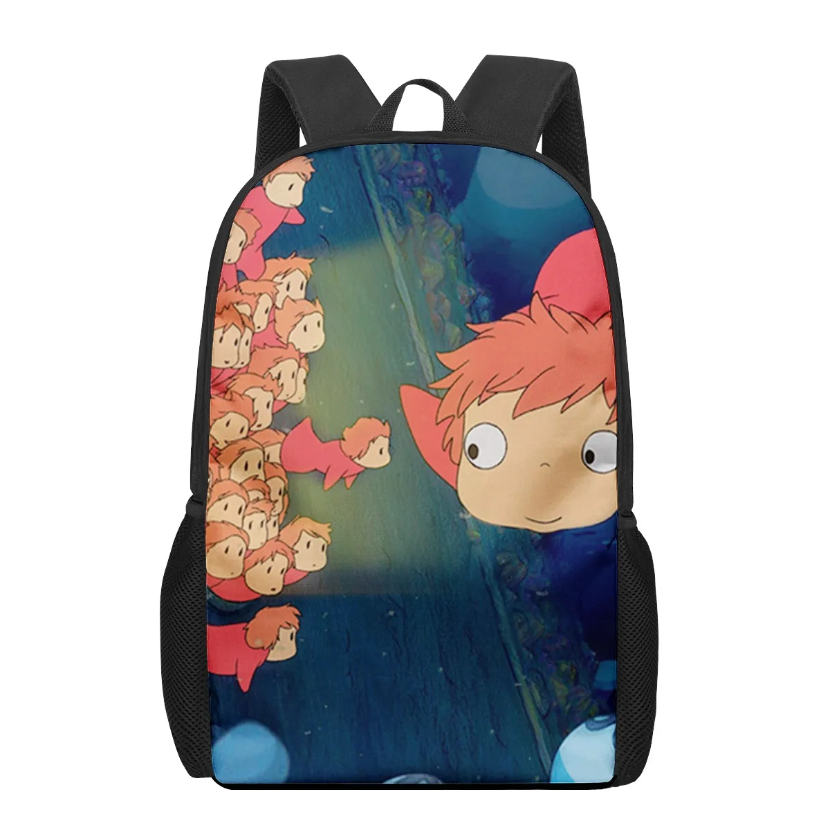 Ponyo on the Cliff anime 3D Print School Bags for Teenage Girls Boys Casual Children Bookbags Kids Backpacks Student Book Bag
