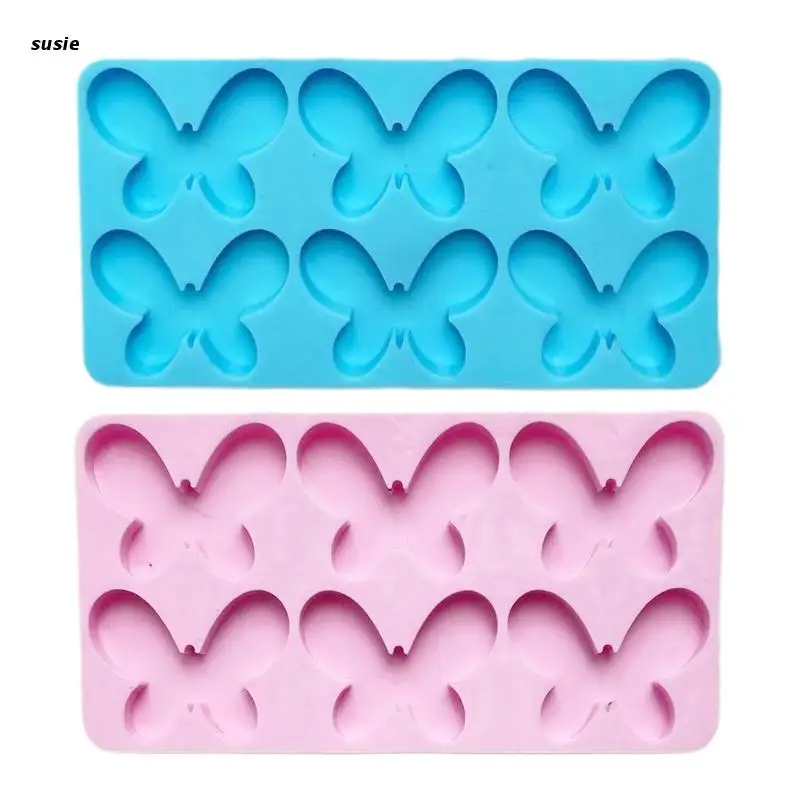 

X7YA Butterfly-shaped Mirror Silicone Mold Suitable for Epoxy Resin Diy Craft Earrings Pendant Tag Keychain Jewelry Making