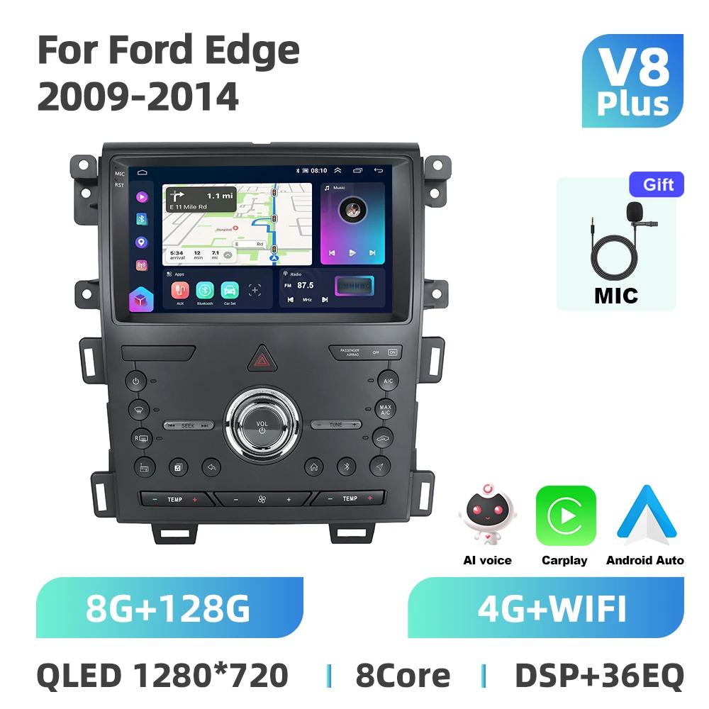 

Автомобильная Мультимедийная система Podofo, 9 дюймов, Android, для Ford Edge 2009-2014