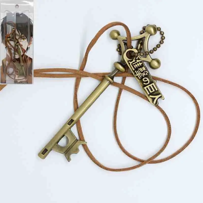 

Attack on Titan Cosplay Pendant Necklace Cosplay Keychain Gift Figures Toys For Adult Action Figure Jewelry Accessories
