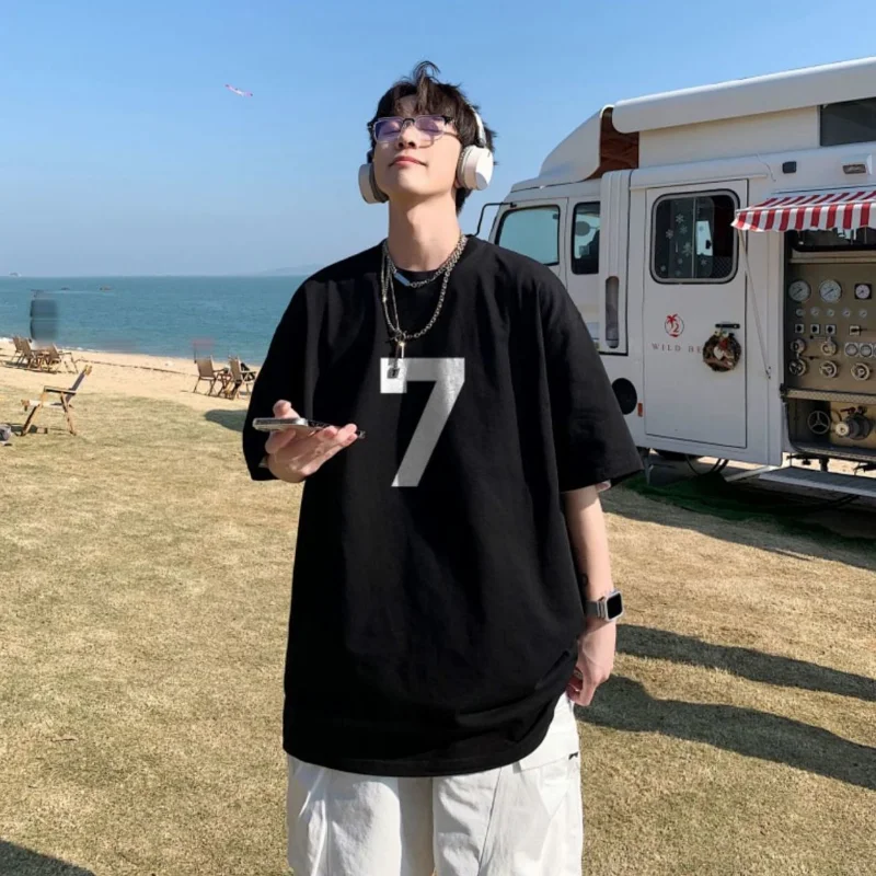 

Женская свободная футболка с коротким рукавом, хлопковая футболка с коротким рукавом и рукавом 100%, лето 5/4