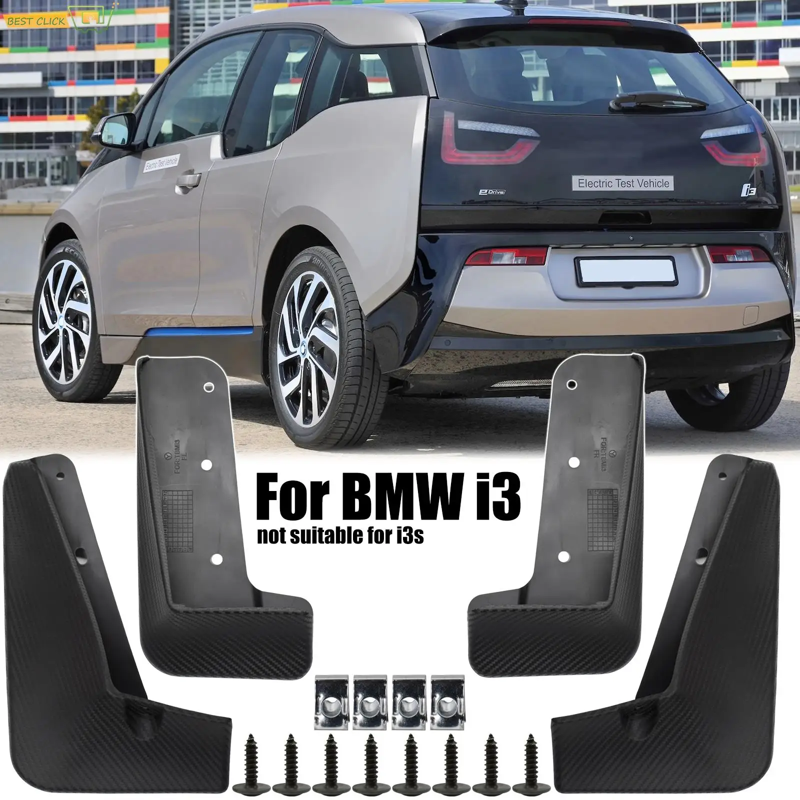 

Набор из 4 шт. для Bmw I3 2013-2021, формованные брызговики, брызговики, крылья, электрический стиль, формованные автомобильные расширения, замена авто