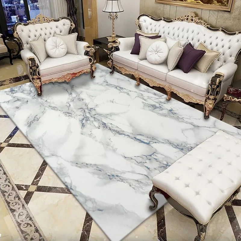 

Marble Texture Rugs and Carpets for Home Living Room Decoration Teenager Bedroom Decor Carpet Non-slip Area Rug Sofa Floor Mats