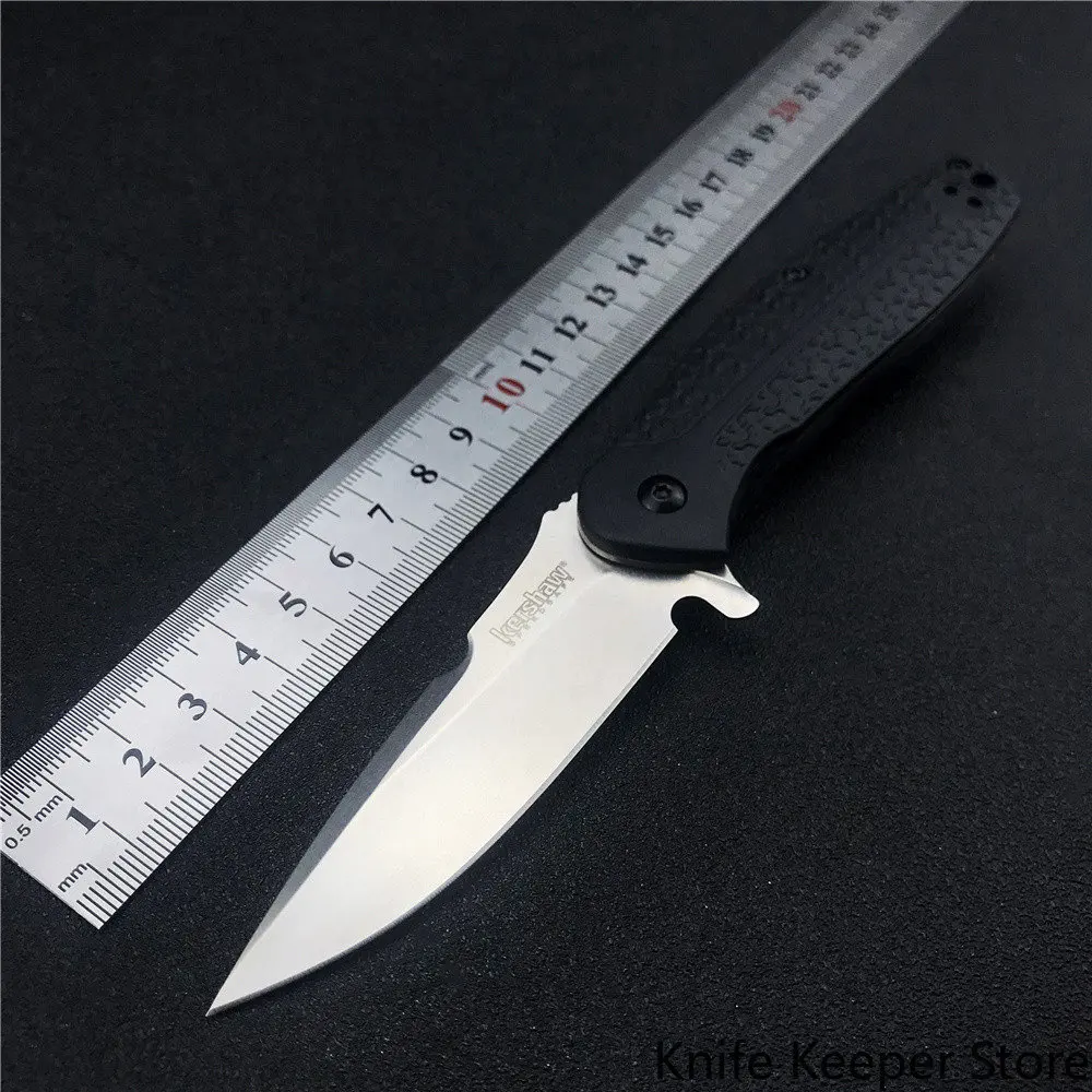 

Kershaw 1970 Folding Pocket Knife Wiredrawing Blade Outdoor Survival Rescue Knofe Camping Combating Multi Function Handle Tool