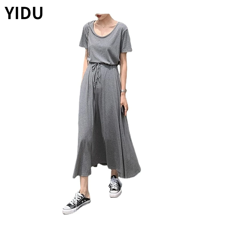 

YIDU 2022 New Arrival Summer Outfit Women Girl Family Casual Dresses Sets