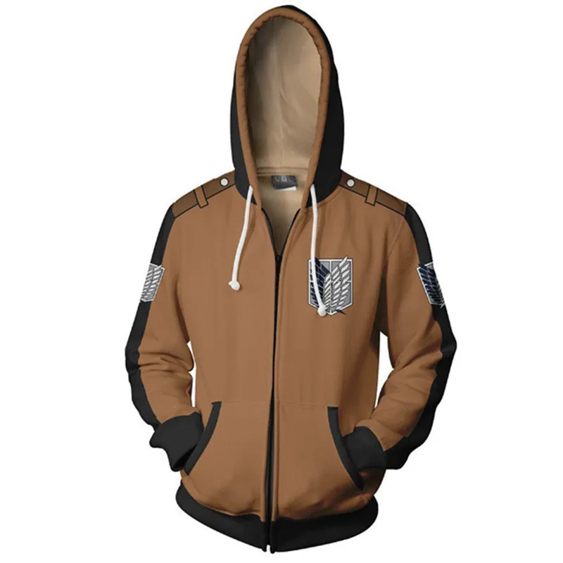 

2022 Hot Anime Zip-up Hoodies Men And Women Novelty Pattern Printed Hooded Sweatshirts Sports Fashion Top With Zipper