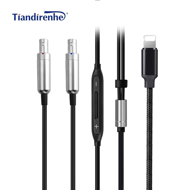 

For Sennheiser High purity single crystal copper DAC headphone cable HD800 HD800S HD820 with microphone For Apple ios