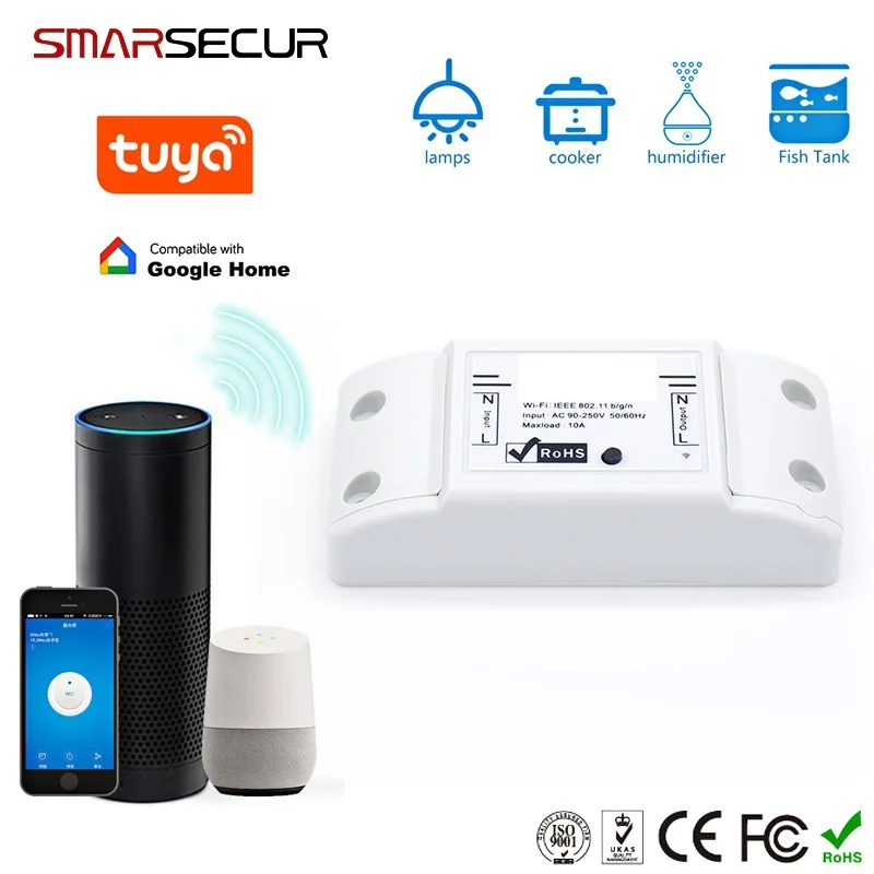 

Mini Tuya Wifi Smart Switch Wireless Mobile Remote ControlHome Automation Relay Module Controller Support Alexa Google Assistant