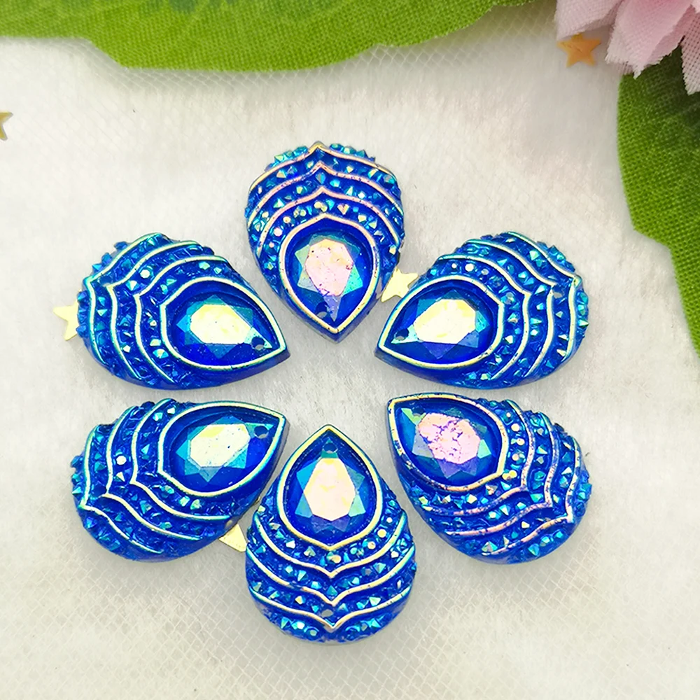 40 шт. кристаллы для украшения свадебного платья 13 х18 мм