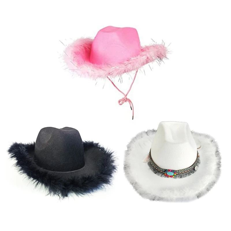 

Bachelorette Party Cowgirl Cap Bride Cowboy Hat Women Bridal Party Large Brimmed Hat Girls Carnival Cosplay Party Wholesale