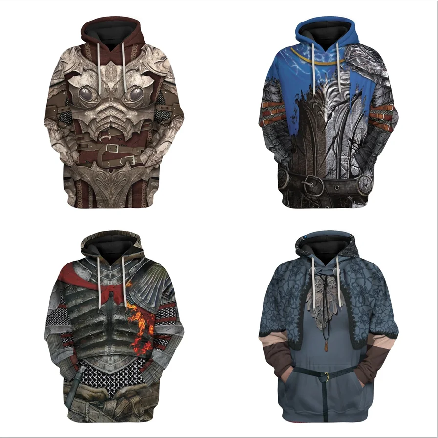 Cosplay Game Dark Souls Knight Artorias Soul of Cinder Hoodies Sweatshirt Cosplay Costume Men Casual Jacket Hooded Top
