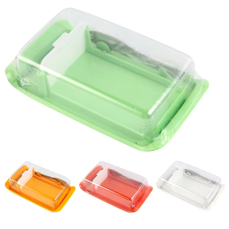 

Butter Container Cheese Server Sealing Storage Keeper Tray With Lid Kitchen Dinnerware For Cutting Food Butter Box
