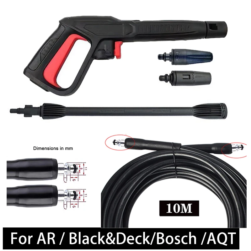 Car Washer Gun Extension Lance Wand For Bosch AR Blue Clean Black Decker Makita Michelin With Jet Spray And Turbo Nozzle