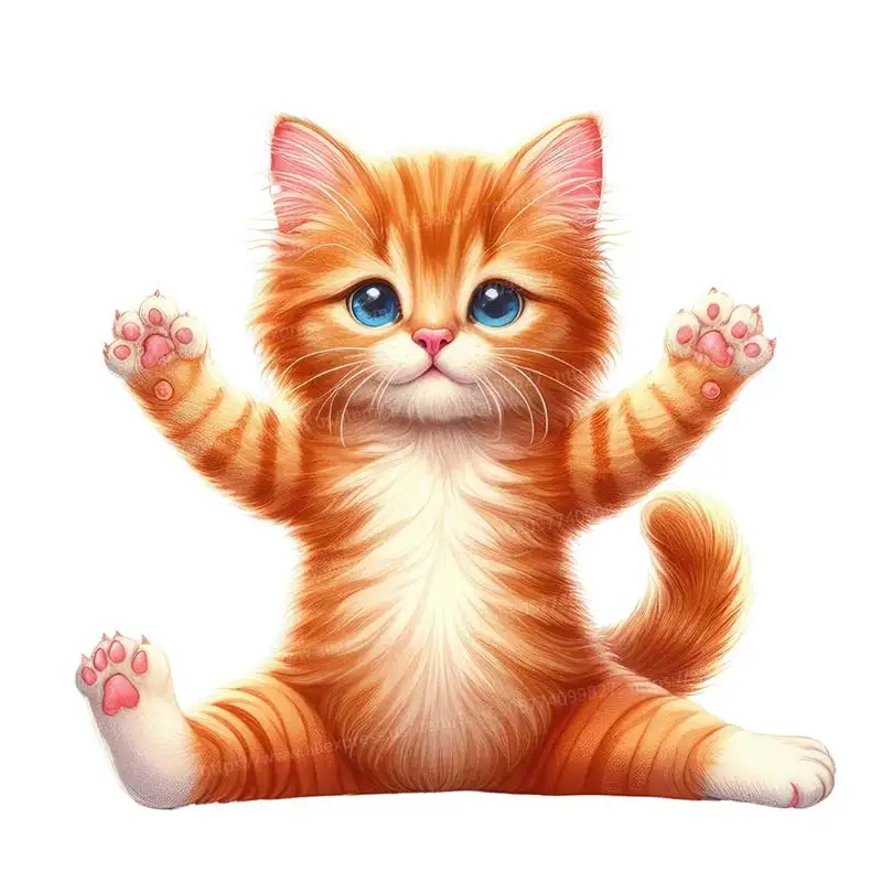 Съемные наклейки для стен Yoga Cat S242