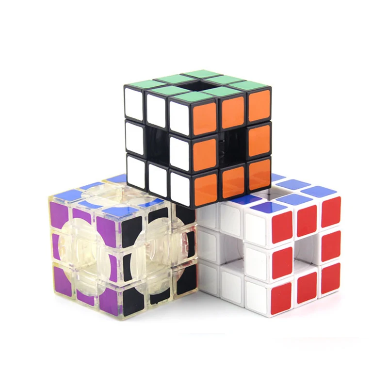 3x3x3 Hollow Magic Speed Cube Stickerless Professional Fidget Toys Void Cube Cubo Magico Puzzle Children Educational Toys