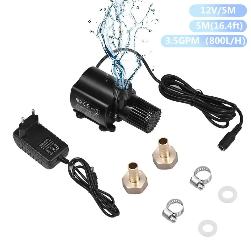 

DC Brushless Water Pump Miniature Solar Water Circulation For Pool Aquarium Fish Tank Water Heating Mute Fountain Water Pump