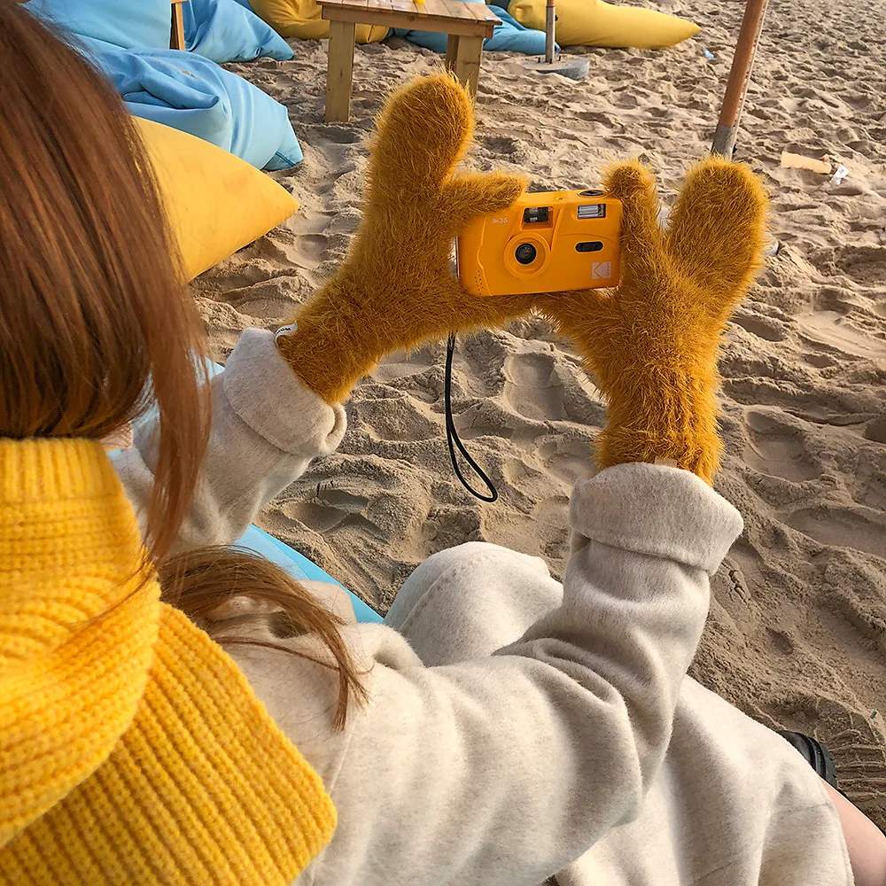 

Imitation mink fluffy gloves warm cute student biking gloves candy-colored ladies all-matching gloves winter gloves women