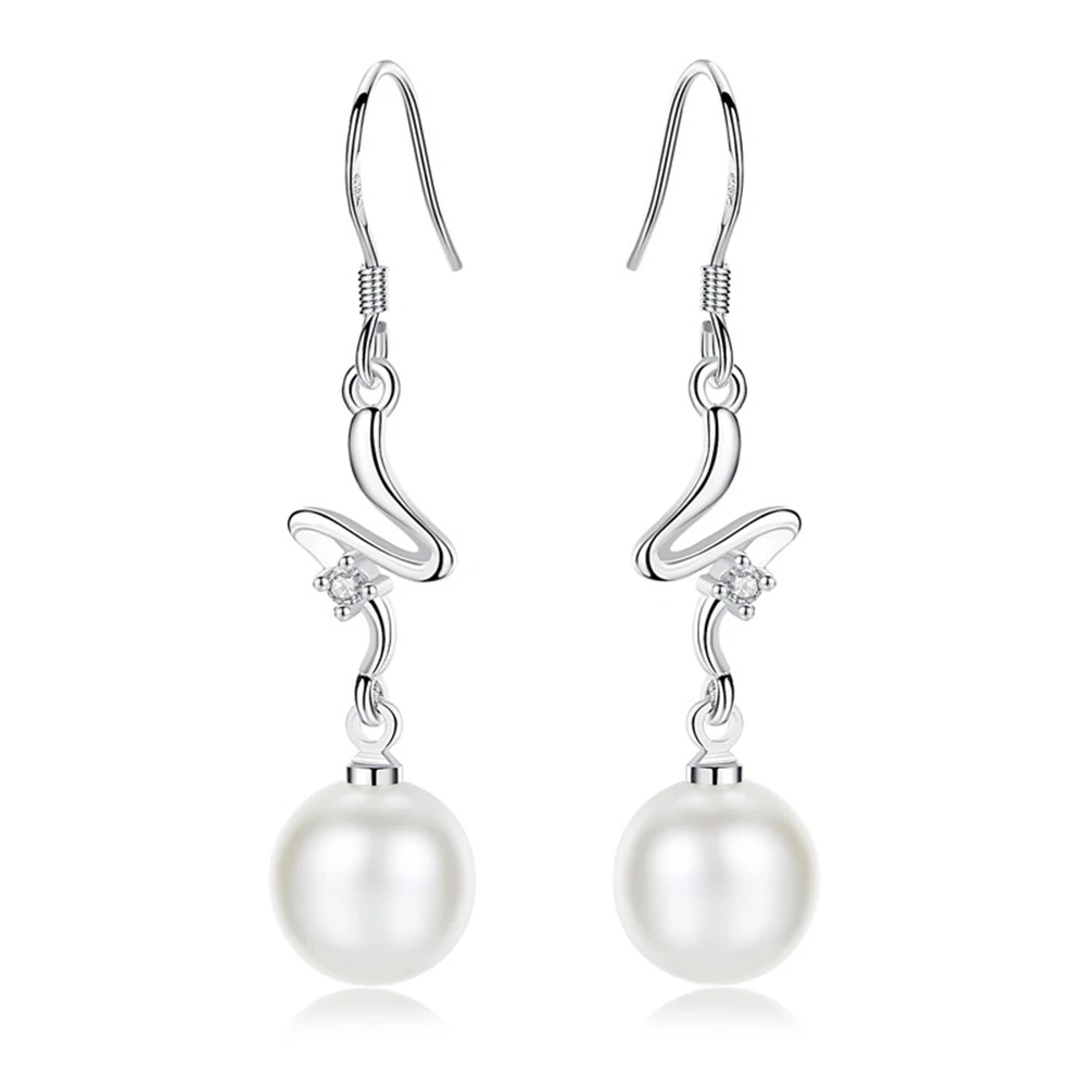 

Harong Trendy Creative Pearl Drop Earrings Geometric Aesthetic Female Jewelry Crystal Dangle Earrings for Women Girls Jewelry