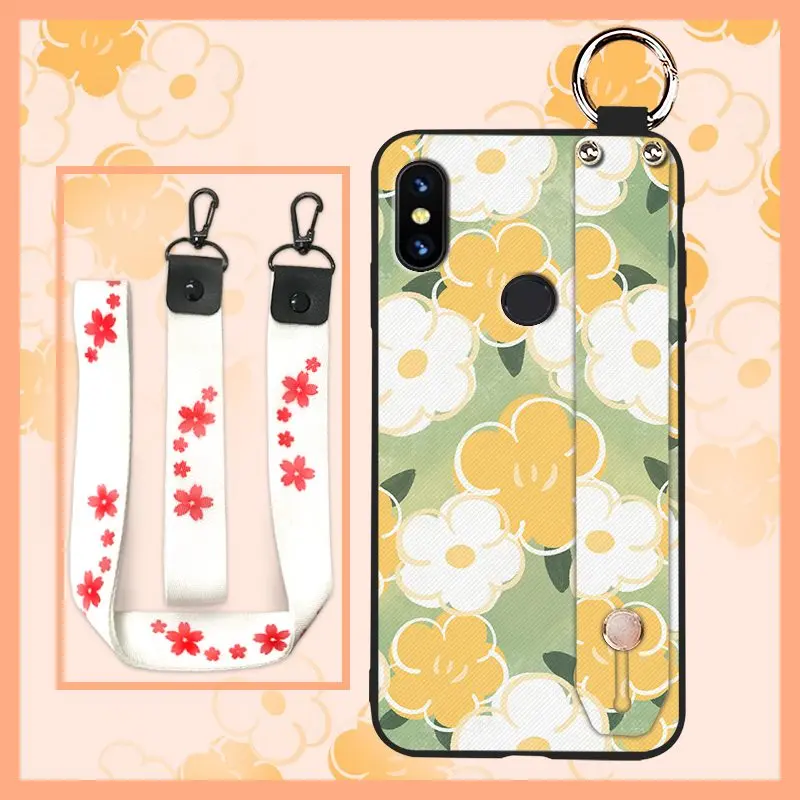 dirt resistant silicone phone case for umidigi s3 pro ring painting flowers back cover kickstand free global shipping